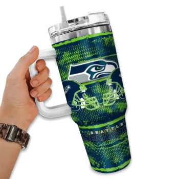 customized seattle seahawks honey streaks blue curved tumbler fashion forward.webp
