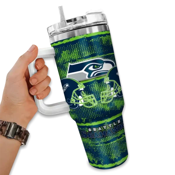 customized seattle seahawks honey streaks blue curved tumbler fashion forward.webp