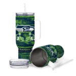 customized seattle seahawks honey streaks blue curved tumbler best selling.webp