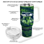 customized seattle seahawks honey streaks blue curved tumbler best selling.webp