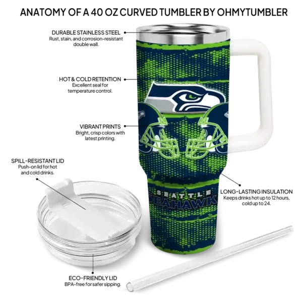 customized seattle seahawks honey streaks blue curved tumbler new arrival.webp