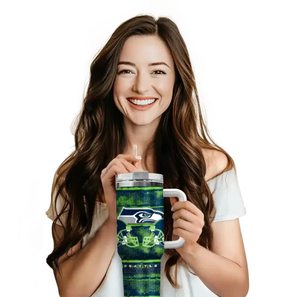 customized seattle seahawks honey streaks blue curved tumbler premium grade.webp