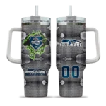 customized seattle seahawks superman shield blue gray curved tumbler best selling.webp