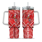customized tampa bay buccaneers chevron angle red curved tumbler best selling.webp