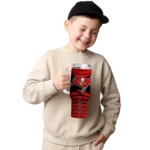 customized tampa bay buccaneers chevron layers red curved tumbler best selling.webp