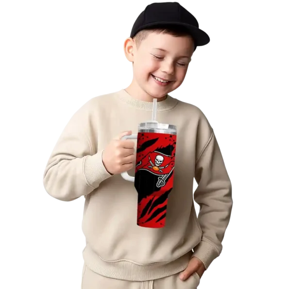 customized tampa bay buccaneers claw cut red black curved tumbler latest model.webp