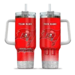 customized tampa bay buccaneers geometric prism red curved tumbler best selling.webp