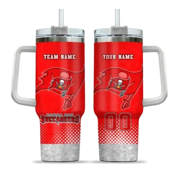 customized tampa bay buccaneers geometric prism red curved tumbler best selling.webp