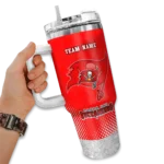 customized tampa bay buccaneers geometric prism red curved tumbler best selling.webp