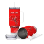 customized tampa bay buccaneers geometric prism red curved tumbler best selling.webp