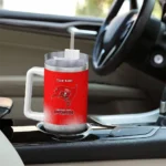 customized tampa bay buccaneers geometric prism red curved tumbler best selling.webp