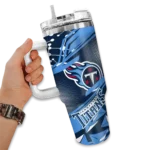 customized tennessee titans abstract paths navy curved tumbler best selling.webp
