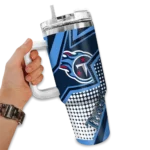 customized tennessee titans arrow burst navy curved tumbler best selling.webp