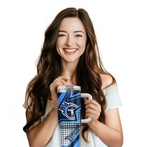 customized tennessee titans arrow burst navy curved tumbler premium grade.webp