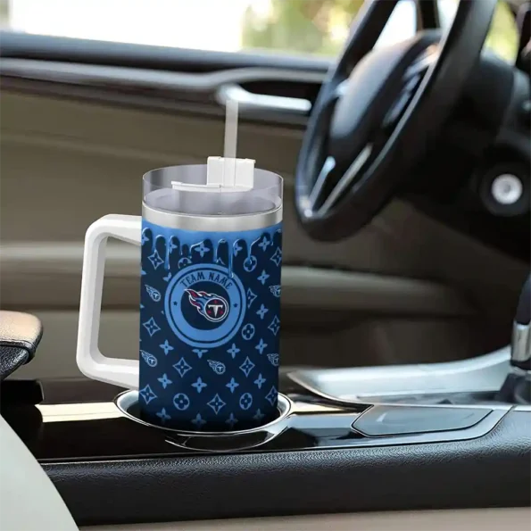 customized tennessee titans bullseye drips navy curved tumbler trendy.webp
