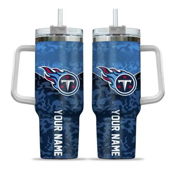 customized tennessee titans chevron stripe navy curved tumbler best selling.webp