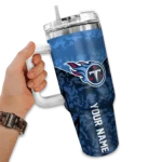 customized tennessee titans chevron stripe navy curved tumbler best selling.webp