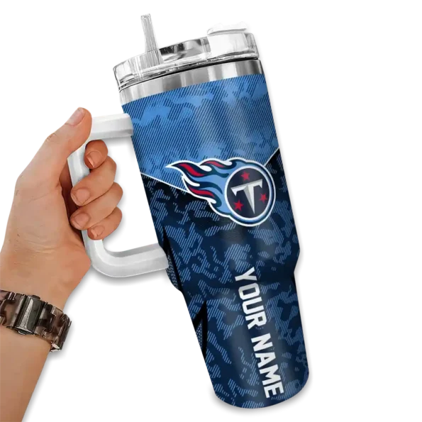 customized tennessee titans chevron stripe navy curved tumbler fashion forward.webp