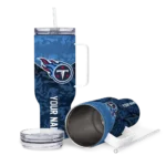 customized tennessee titans chevron stripe navy curved tumbler best selling.webp