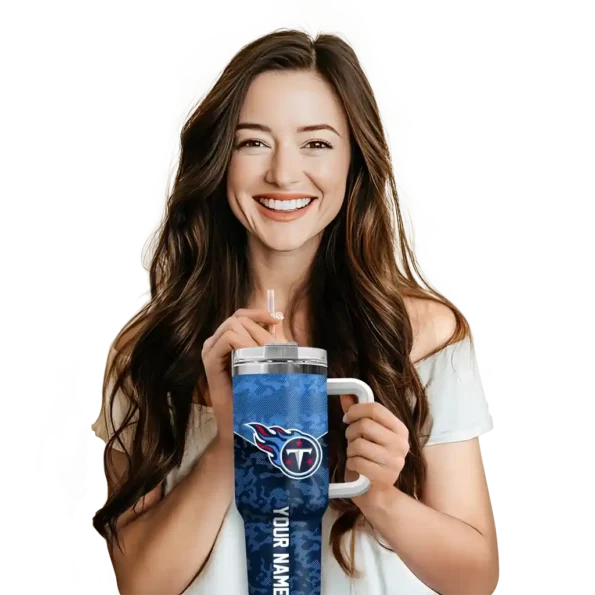 customized tennessee titans chevron stripe navy curved tumbler premium grade.webp