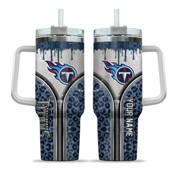 customized tennessee titans leopard zipper navy curved tumbler best selling.webp