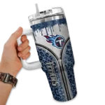 customized tennessee titans leopard zipper navy curved tumbler best selling.webp