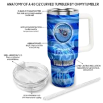 customized tennessee titans marbled stripes navy curved tumbler best selling.webp
