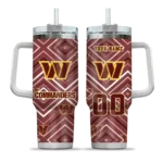 customized washington commanders bold diamonds burgundy curved tumbler best selling.webp