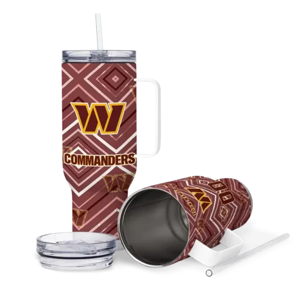 customized washington commanders bold diamonds burgundy curved tumbler high quality.webp