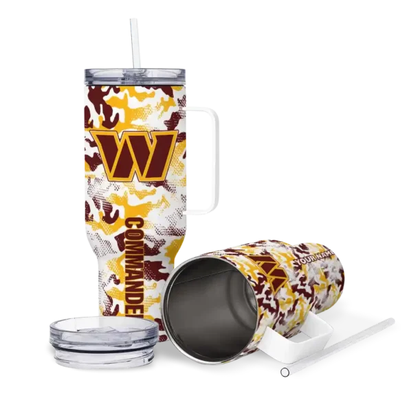 customized washington commanders camo mashup burgundy white curved tumbler high quality.webp