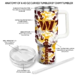customized washington commanders camo mashup burgundy white curved tumbler best selling.webp