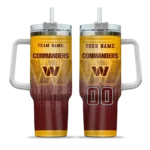 customized washington commanders gradient dots burgundy curved tumbler best selling.webp