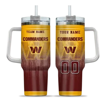 customized washington commanders gradient dots burgundy curved tumbler best selling.webp