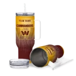 customized washington commanders gradient dots burgundy curved tumbler best selling.webp