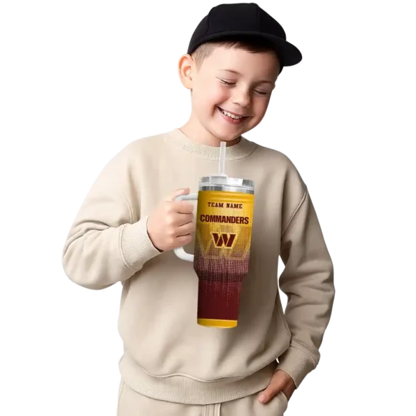 customized washington commanders gradient dots burgundy curved tumbler latest model.webp