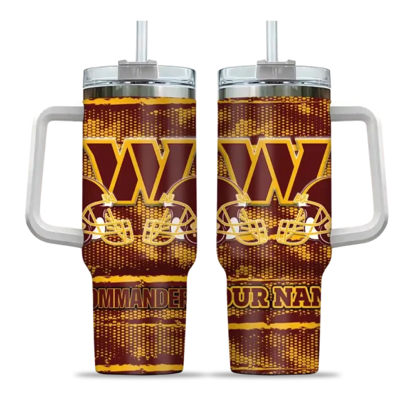 customized washington commanders honey streaks burgundy curved tumbler best selling.webp