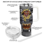 customized washington commanders superman shield burgundy gray curved tumbler best selling.webp