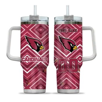 personalized arizona cardinals bold diamonds red curved tumbler best selling.webp