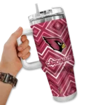 personalized arizona cardinals bold diamonds red curved tumbler best selling.webp