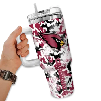 personalized arizona cardinals camo mashup red white curved tumbler fashion forward.webp