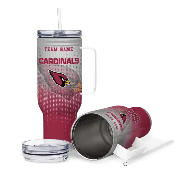 personalized arizona cardinals gradient dots red curved tumbler high quality.webp