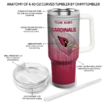 personalized arizona cardinals gradient dots red curved tumbler best selling.webp