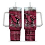 personalized arizona cardinals honey streaks red curved tumbler best selling.webp