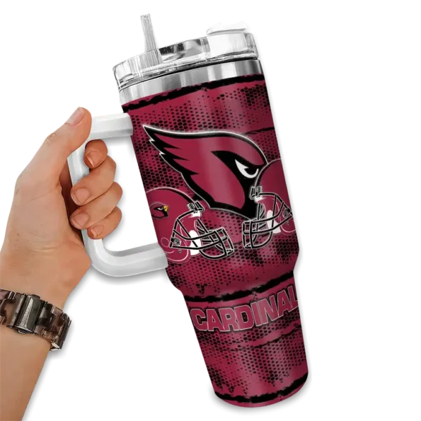 personalized arizona cardinals honey streaks red curved tumbler fashion forward.webp