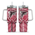 personalized atlanta falcons chevron angle red curved tumbler best selling.webp