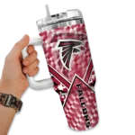 personalized atlanta falcons chevron angle red curved tumbler best selling.webp
