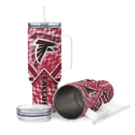 personalized atlanta falcons chevron angle red curved tumbler best selling.webp