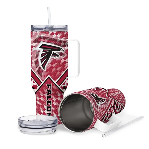 personalized atlanta falcons chevron angle red curved tumbler high quality.webp