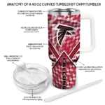 personalized atlanta falcons chevron angle red curved tumbler best selling.webp