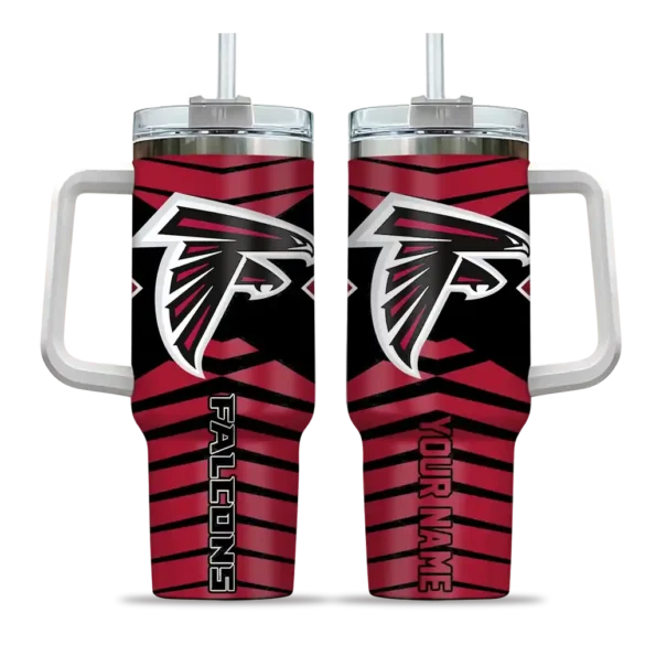 personalized atlanta falcons chevron layers red curved tumbler best selling.webp